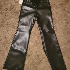 Aritzia black leather pants